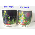 Eco-friendly decal changing color ceramic christmas mug